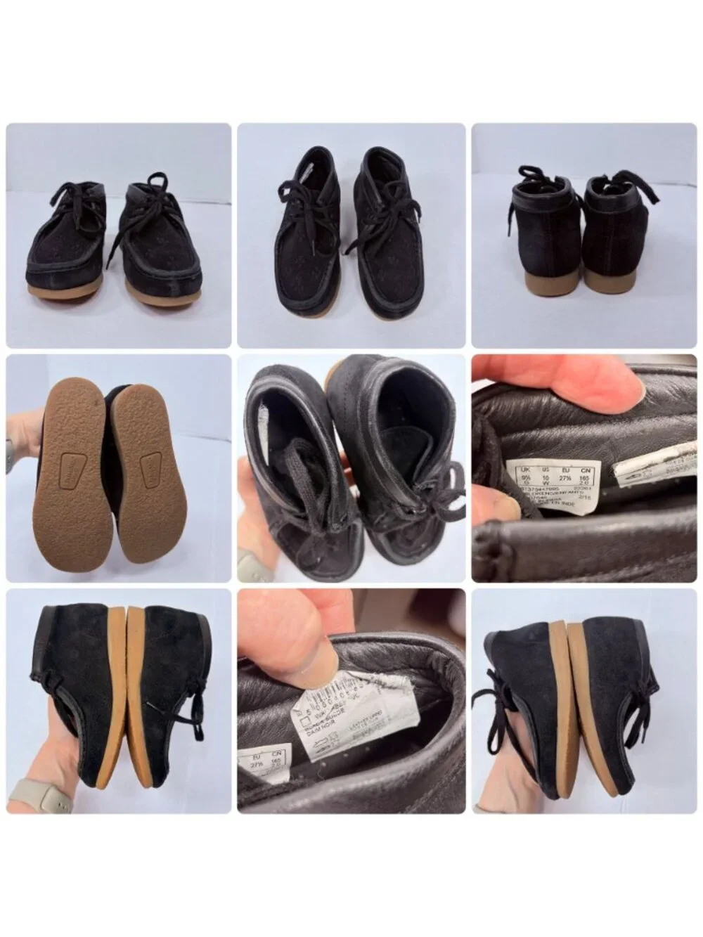 Clarks x OVO Drake October's Very Own Collab Kids Leather Wallabee Shoes 10 Wide